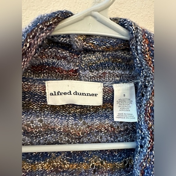 🌟 Alfred Dunner blue multicolor women’s sweater size small - Picture 2 of 4